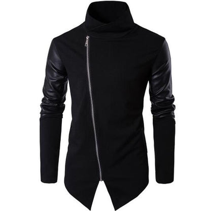 Men's slim fit stand collar sweater