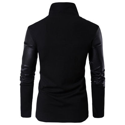 Men's slim fit stand collar sweater