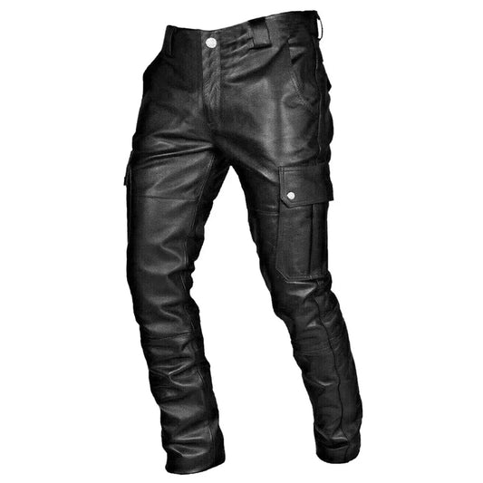 Men's gothic cargo pants with multiple pockets