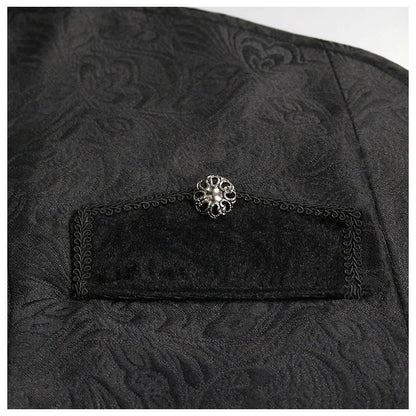 Men's mid-length gothic medieval punk retro tuxedo