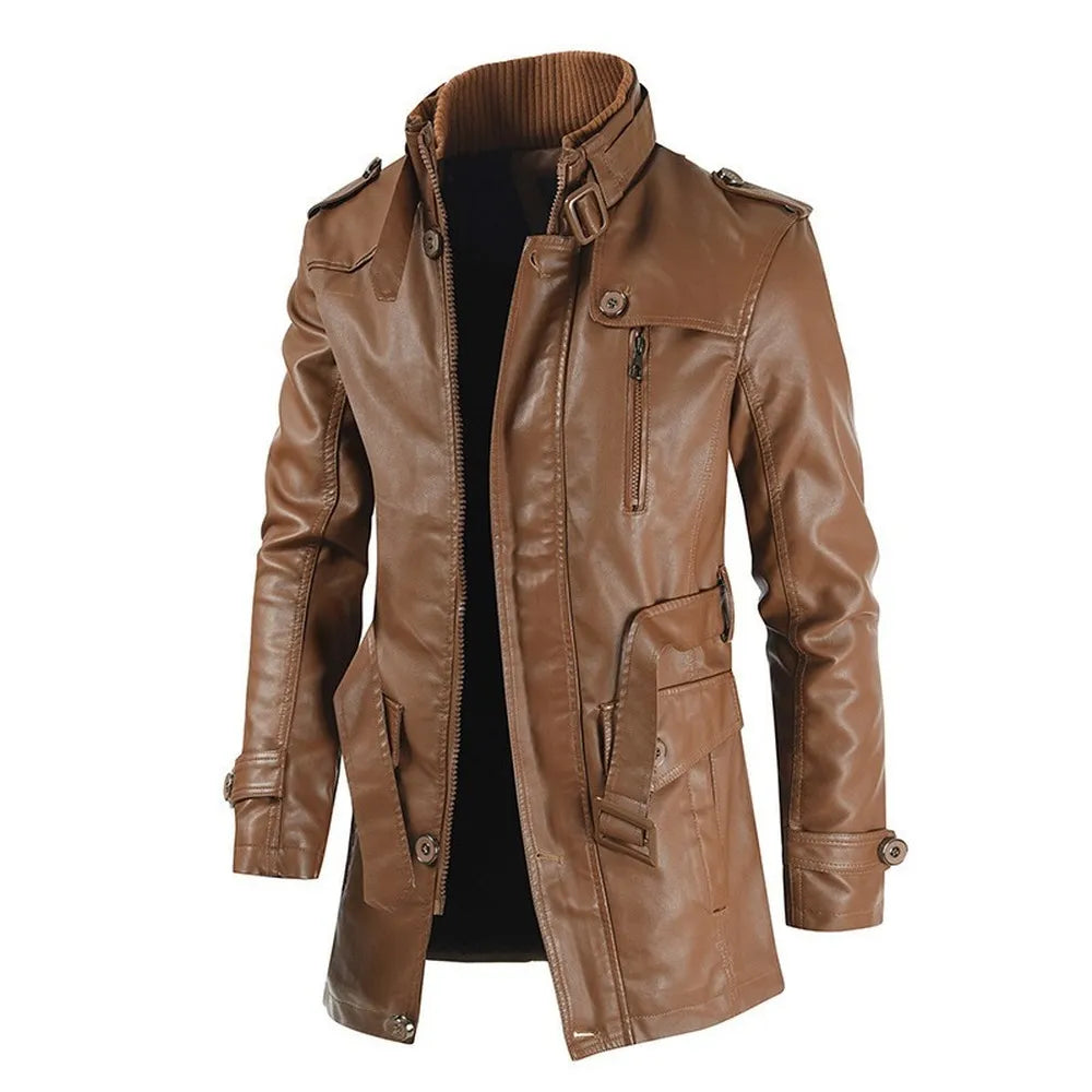 Stylish casual leisure jacket for men with zipper decoration
