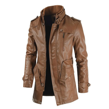 Stylish casual leisure jacket for men with zipper decoration