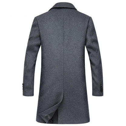 Men's mid-length business casual coat
