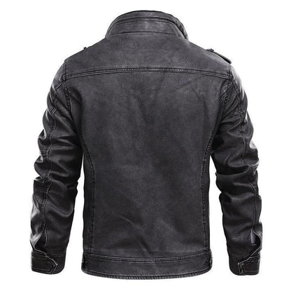 Men's casual stand collar jacket with zipper and pockets