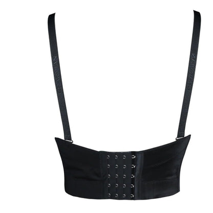 Women's sexy navel-baring vest bra top with chest wrap design