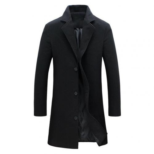 Men's slim fit long windbreaker coat