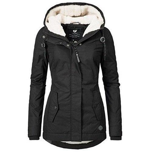 Urban casual women's slim fit parka coat