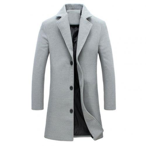 Men's slim fit long windbreaker coat
